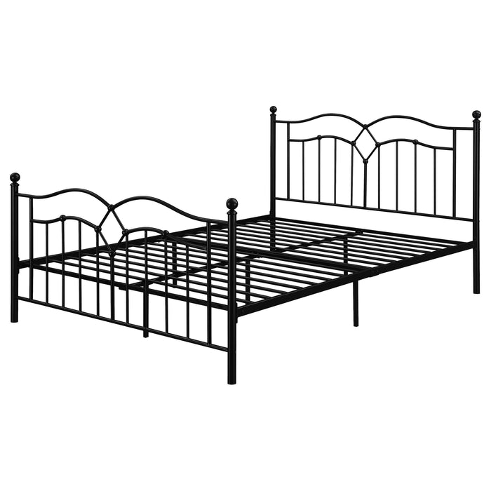 Klossen Metal Queen Open Frame Bed Black