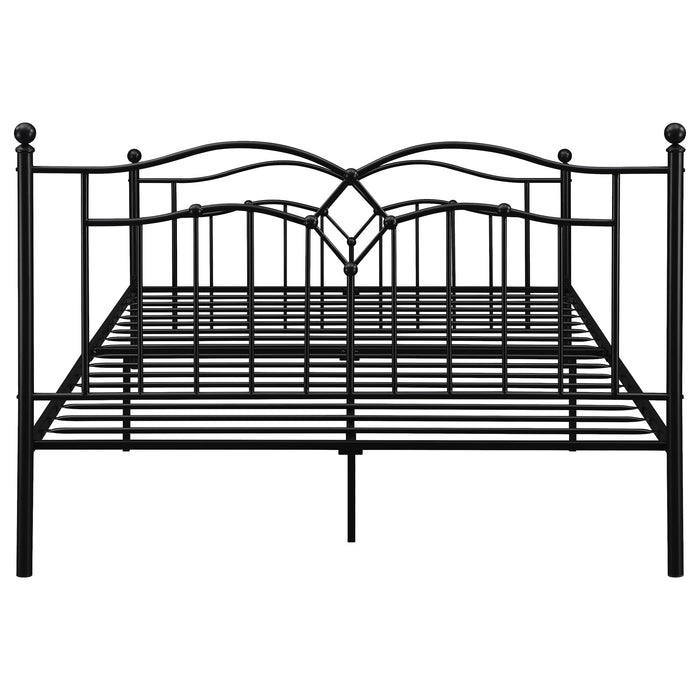 Klossen Metal Queen Open Frame Bed Black