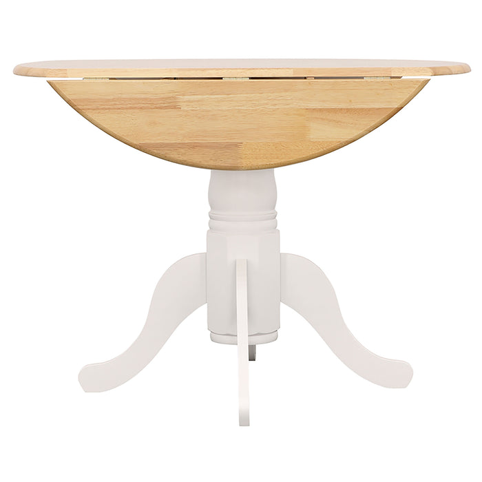 Allison Round 40-inch Drop Leaf Extension Dining Table White