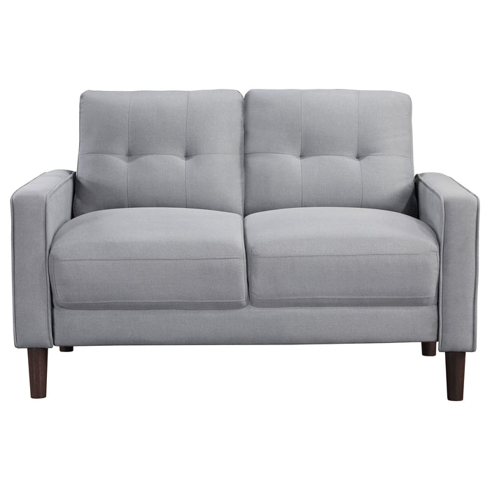 Bowen 2-piece Upholstered Track Arm Tufted Sofa Set Grey