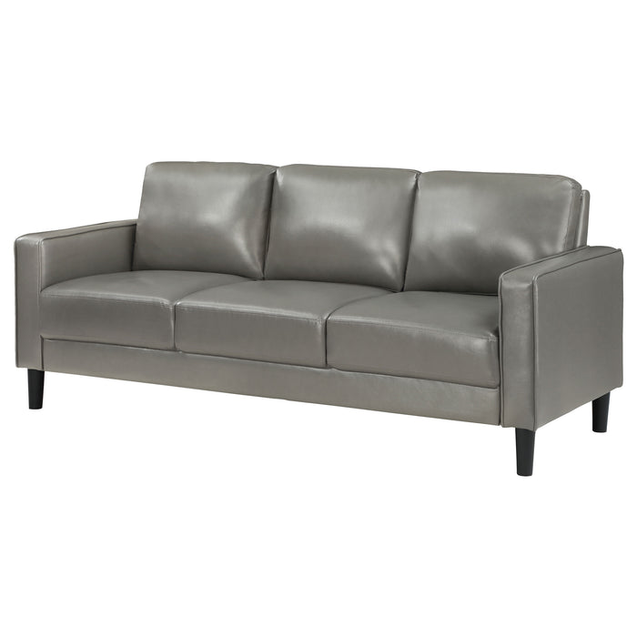 Ruth Upholstered Track Arm Sofa Grey