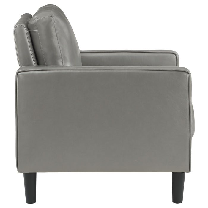 Ruth Upholstered Track Arm Accent Chair Grey