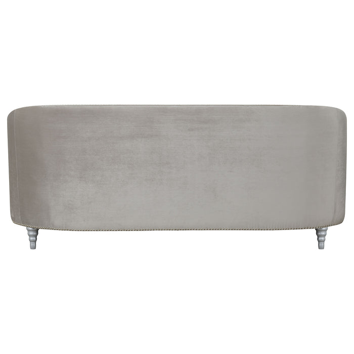 Avonlea Upholstered Sloped Arm Sofa Grey Velvet