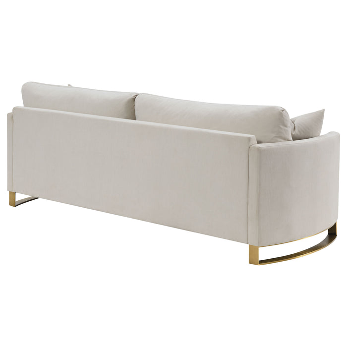 Corliss Upholstered Arched Arm Sofa Beige