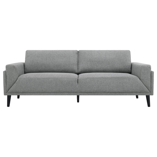 Rilynn 2-piece Upholstered Track Arm Sofa Set Grey
