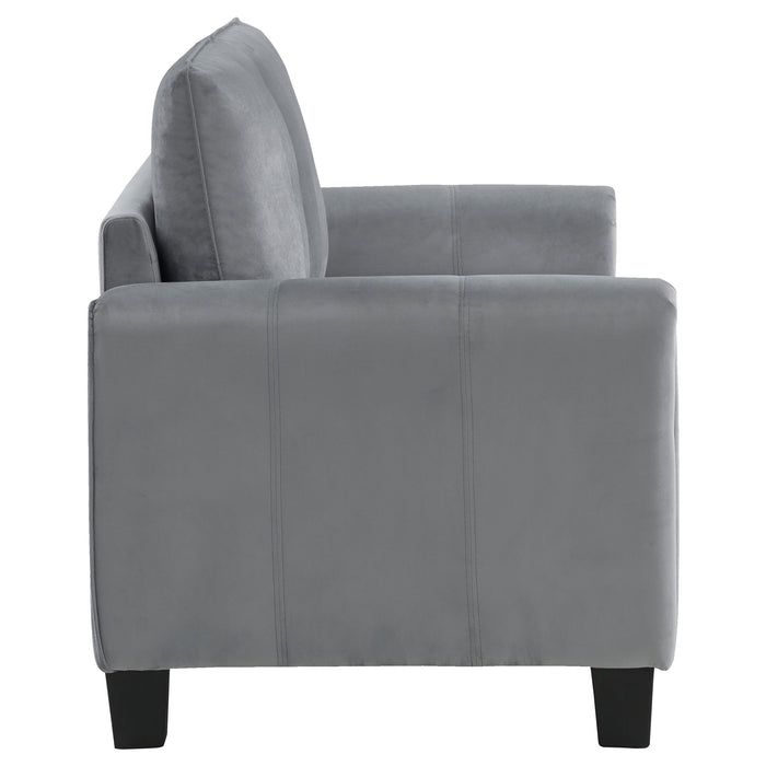 Davis 2-piece Upholstered Rolled Arm Sofa Grey