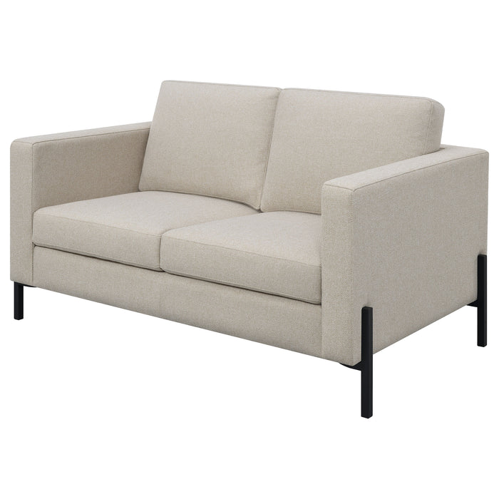 Tilly Upholstered Track Arm Loveseat Oatmeal