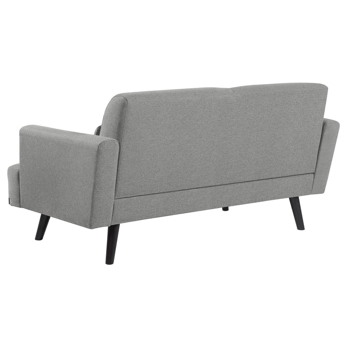 Blake 2-piece Upholstered Track Arm Sofa Set Sharkskin