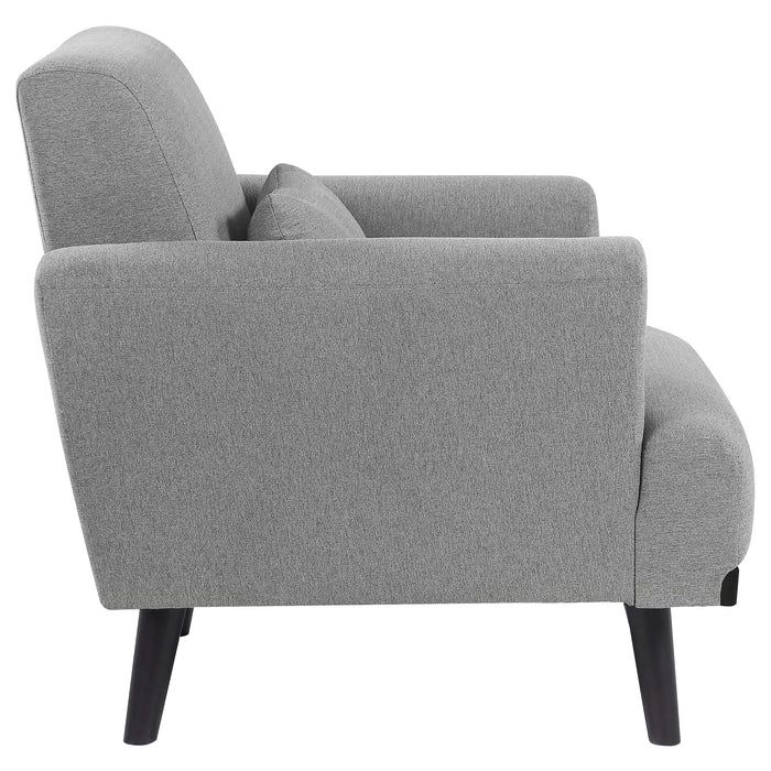 Blake Upholstered Track Arm Accent Chair Sharkskin Grey