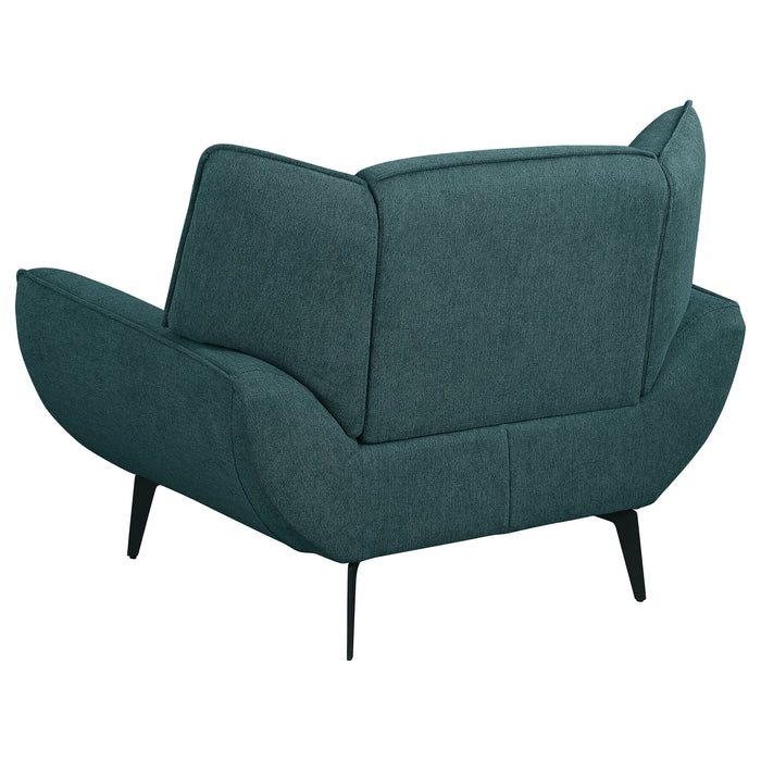 Acton Upholstered Flared Arm Accent Chair Teal Blue