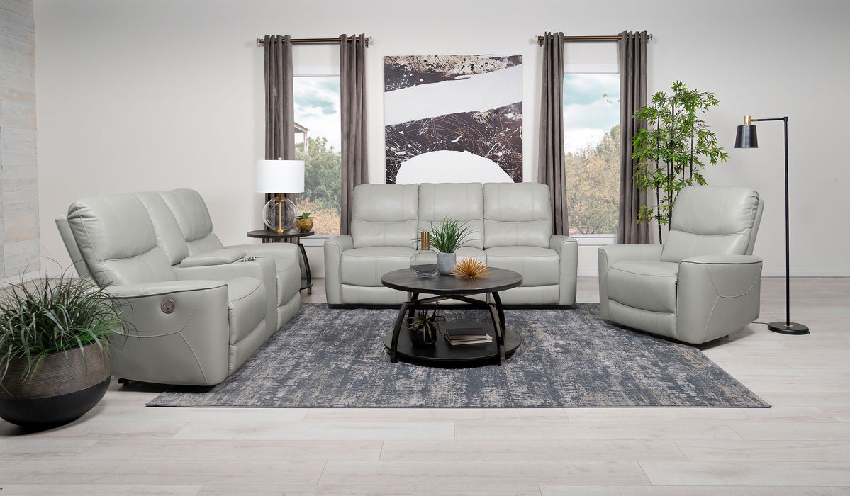 Greenfield Upholstered Power Reclining Loveseat Dove Grey