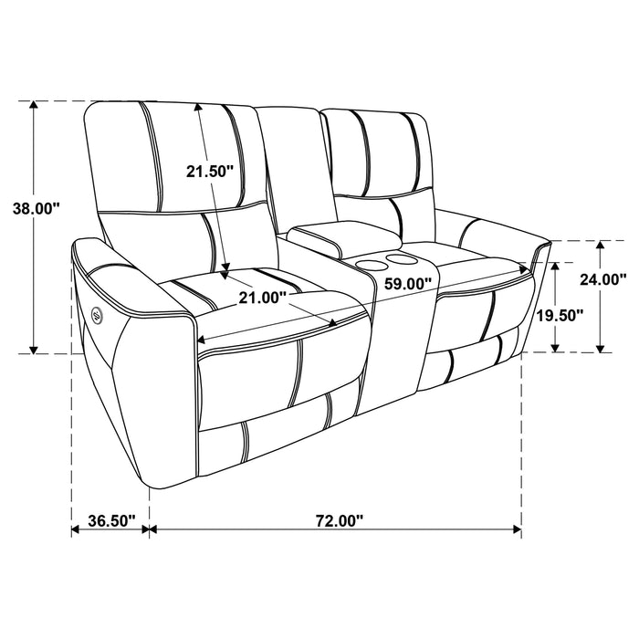 Greenfield 3-piece Power Reclining Sofa Set Saddle Brown