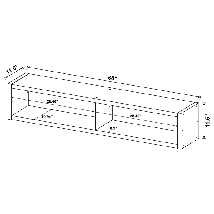 Lewes 4-piece 60" TV Entertainment Center Cappuccino