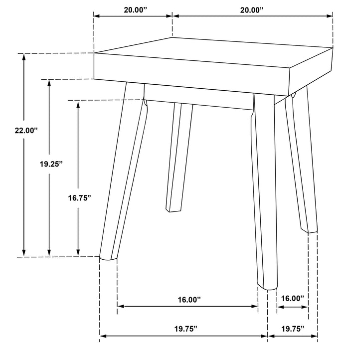 Westerly Square Wood Side End Table Walnut Brown