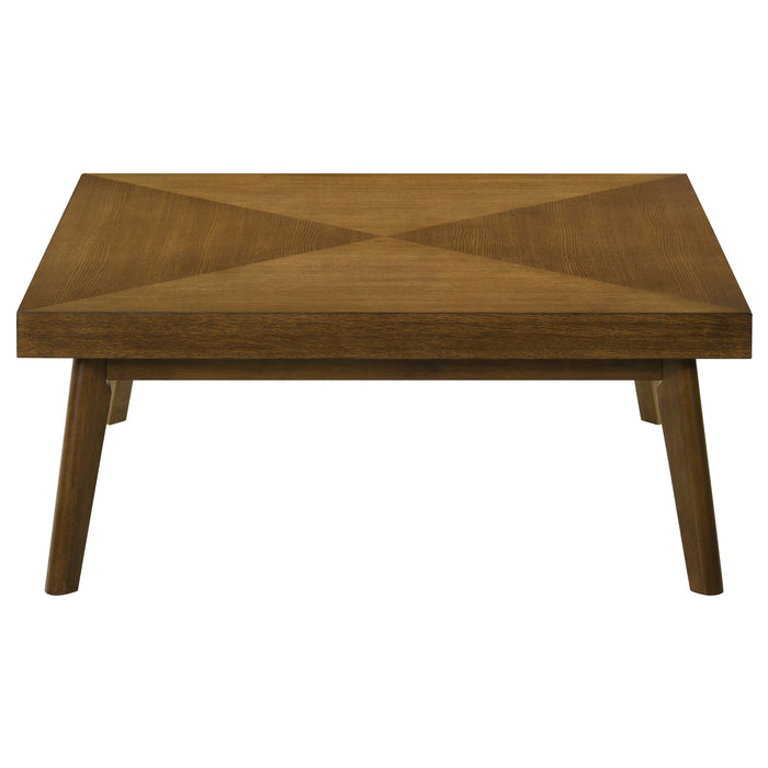 Westerly Square Wood Coffee Table Walnut Brown