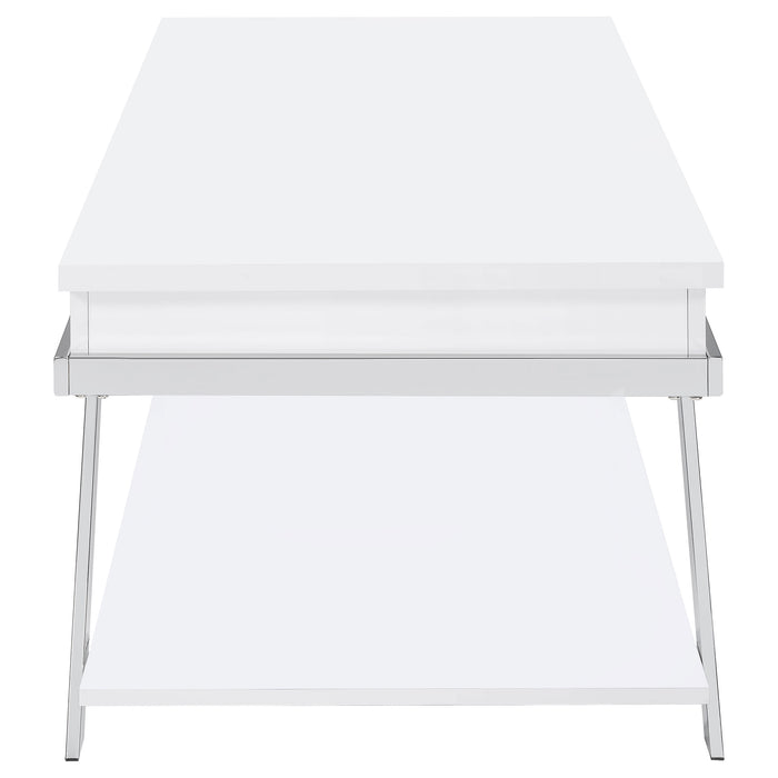 Marcia Rectangular Lift Top Coffee Table White High Gloss