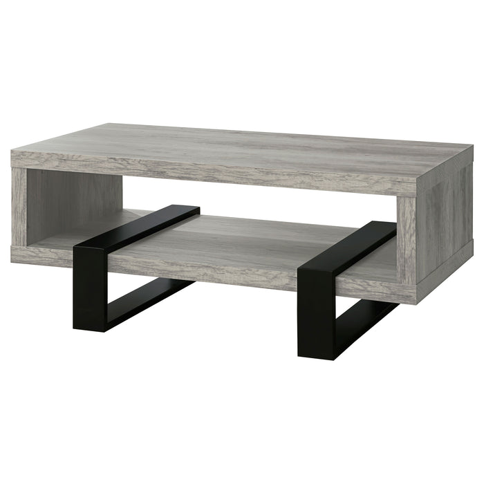 Dinard Engineered Wood Coffee Table Grey Driftwood