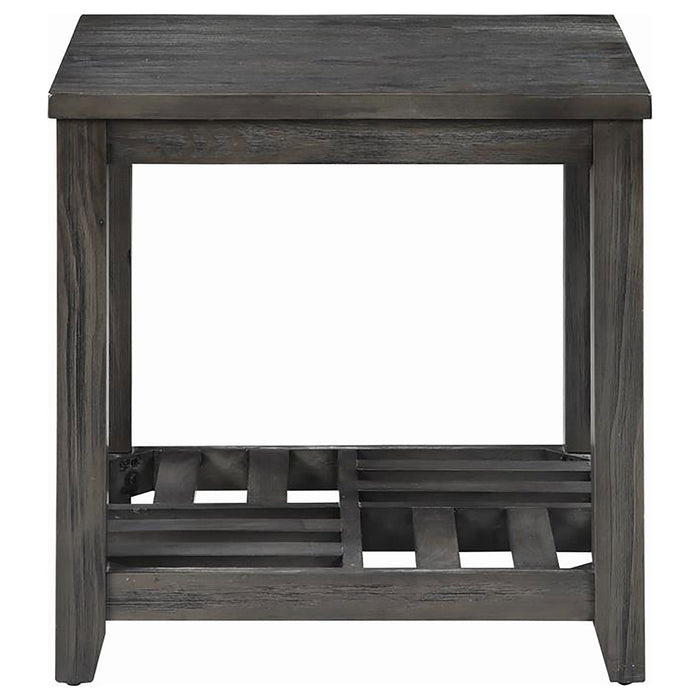 Cliffview 1-shelf Square Wood Side End Table Grey