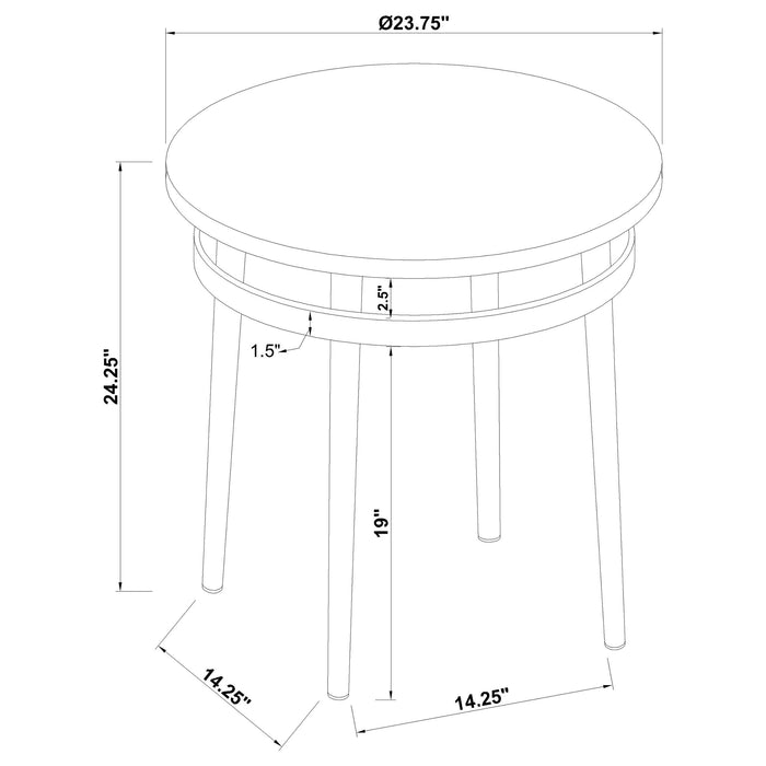 Avilla Round Marble Top Side End Table White