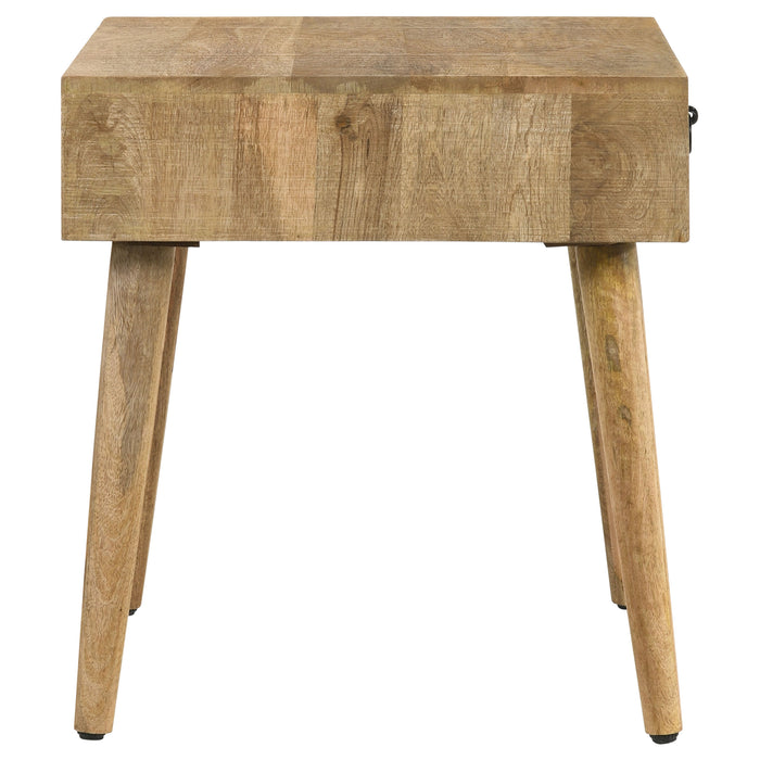 Zabel 1-drawer Square Mango Wood Side End Table Natural