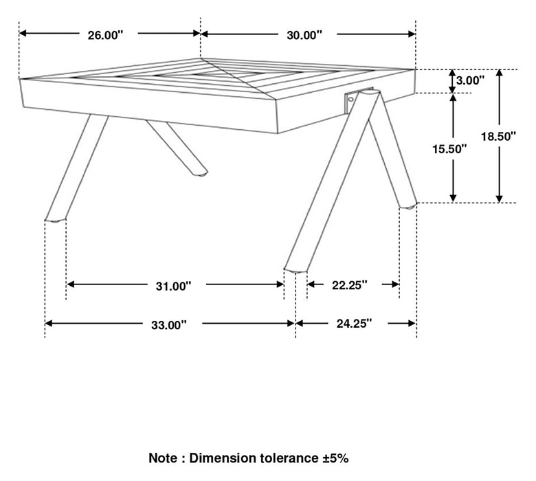 Avery Rectangular Solid Mango Wood Coffee Table Natural