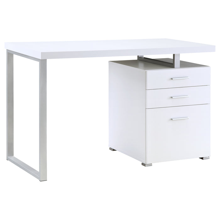 Brennan 47-inch 3-drawer Office Computer Desk White