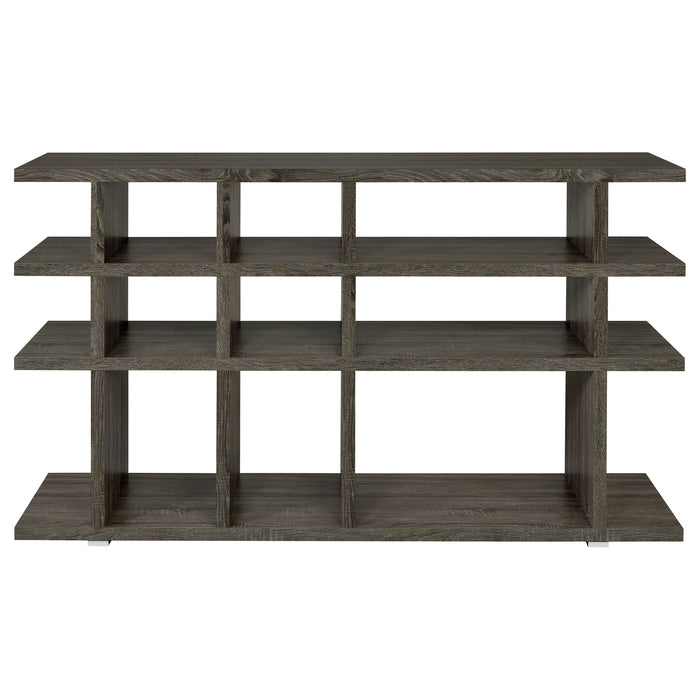 Santos 63-inch 3-shelf Console Bookcases Weathered Grey