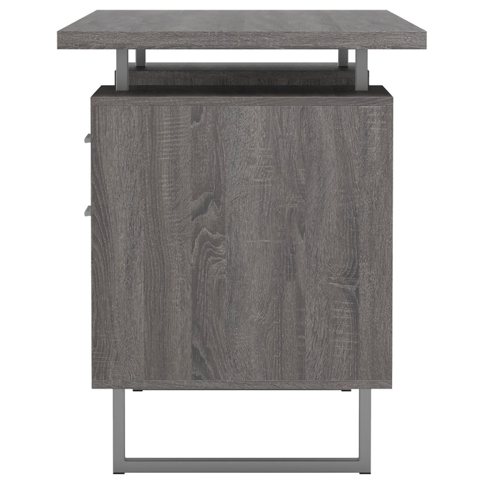 Lawtey 60-inch 2-drawer Office Computer Desk Weathered Grey