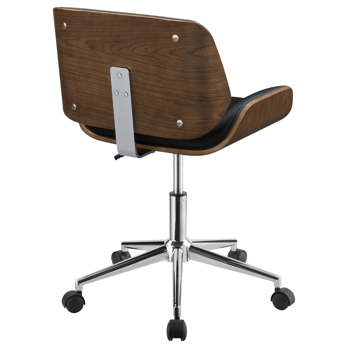 Addington Upholstered Adjustable Office Desk Chair Black