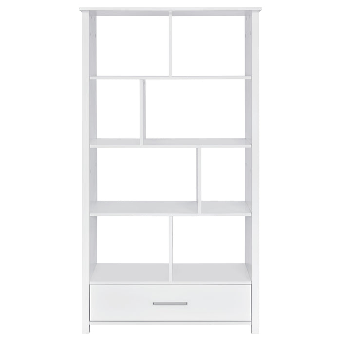 Dylan 68-inch 4-shelf Storage Bookshelf White High Gloss