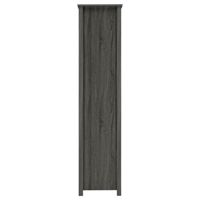 Dylan 68-inch 4-shelf Storage Bookshelf Weathered Grey