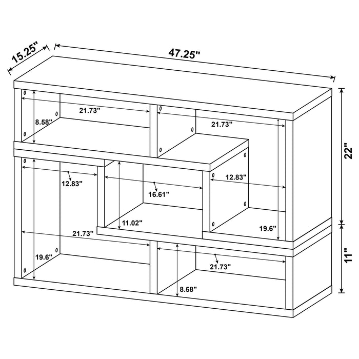 Velma Multipurpose TV Stand and Bookshelf Grey Driftwood