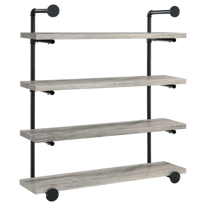 Elmcrest 39-inch 4-shelf Wall Bookshelf Grey Driftwood