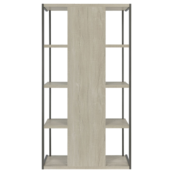 Loomis 72-inch 4-shelf Bookshelf Whitewashed Grey