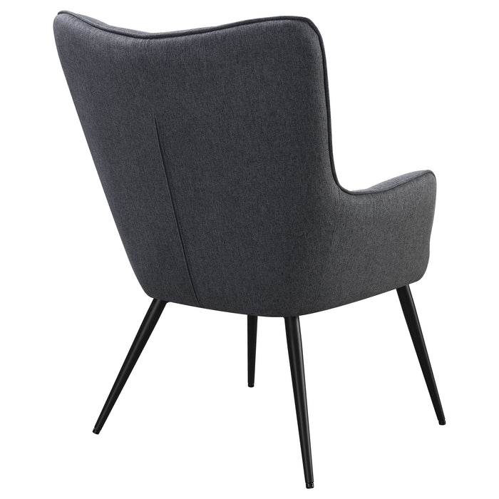 Isla Upholstered Flared Arm Tufted Accent Chair Grey