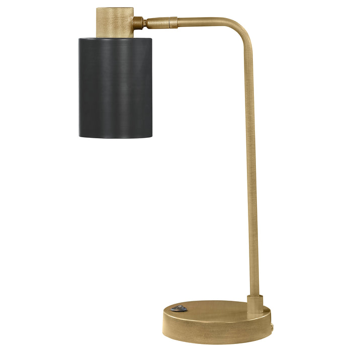 Cherise 18-inch Adjustable Angle Table Lamp Antique Brass