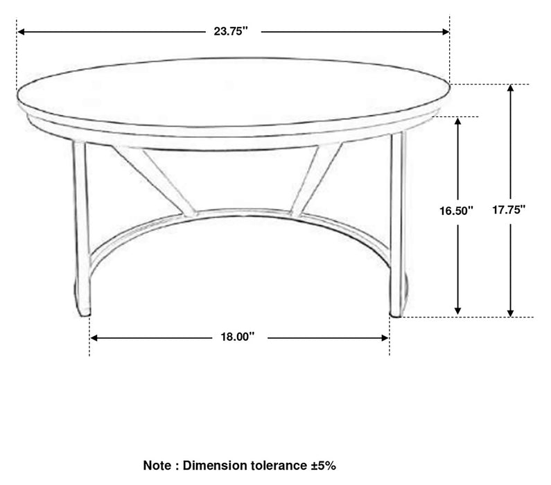 Miguel Round Marble Top Coffee Table White and Black