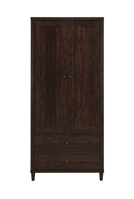 Wadeline 2-door Tall Accent Storage Cabinet Rustic Tobacco