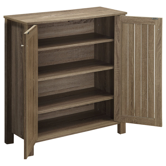 Marisa 4-shelf Engineered Wood Shoe Cabinet Dark Taupe