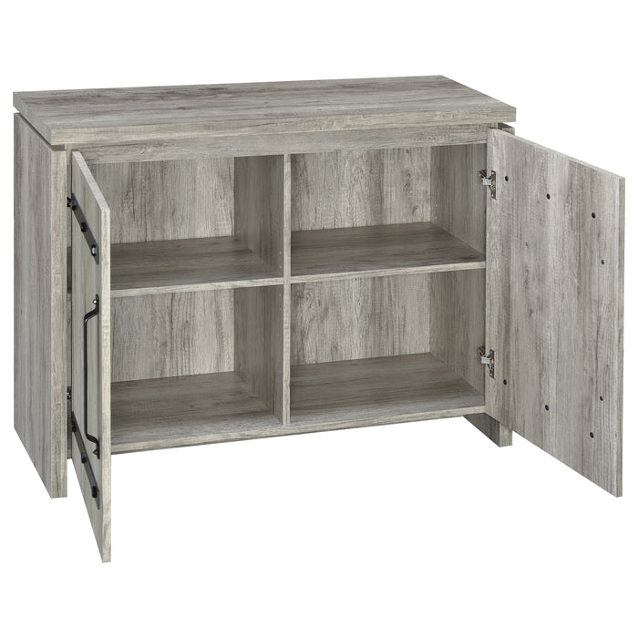 Enoch 2-door Engineered Wood Accent Cabinet Grey Driftwood