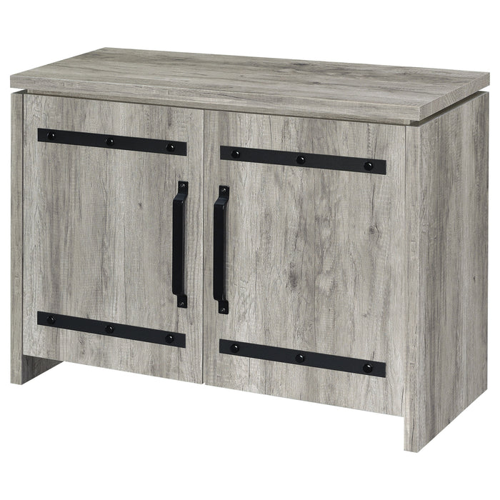 Enoch 2-door Engineered Wood Accent Cabinet Grey Driftwood