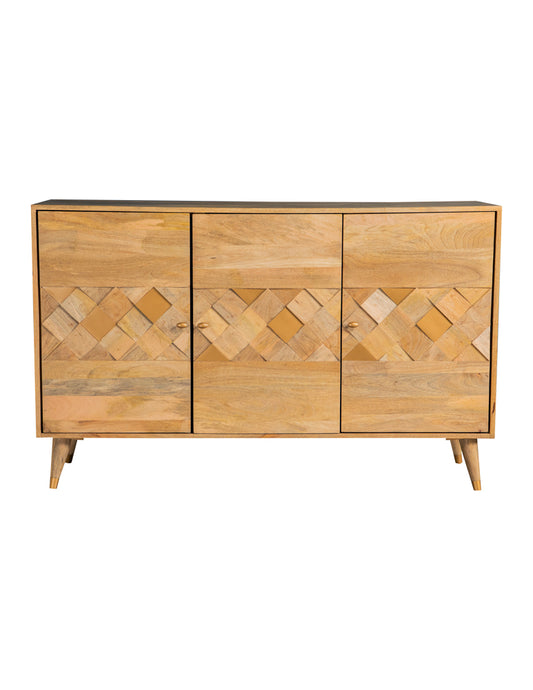 Alyssum 3-door Mango Wood Accent Cabinet Natural