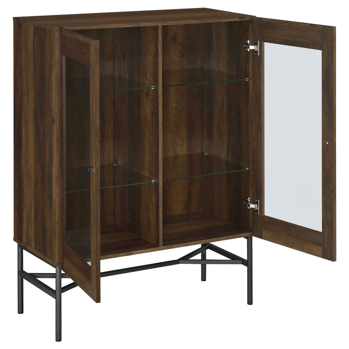 Bonilla 2-door Engineered Wood Cabinet Dark Pine